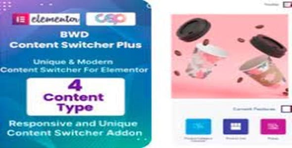 BWD Content Switcher Plus Addon For Elementor
