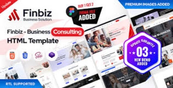 Finbiz – Consulting Business HTML Template + RTL