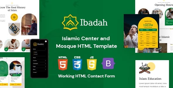Ibadah – Islamic Center & Mosque HTML Template