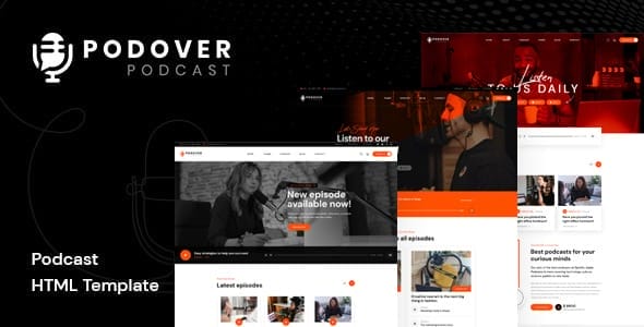 Podover – Podcast HTML Template