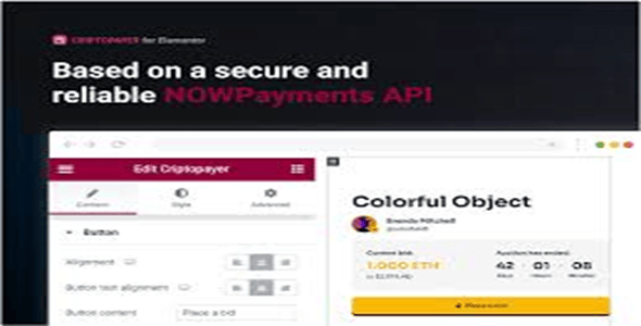 Criptopayer - Crypto Payment Button for Elementor