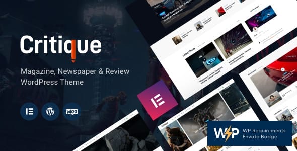 Critique Magazine Newspaper and Review Theme