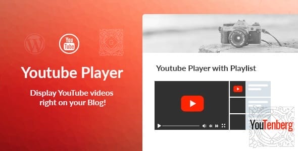 Youtenberg - Gutenberg YouTube Player With Playlist