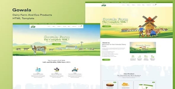 Dairy Farm & Eco Products HTML Template Latest Version