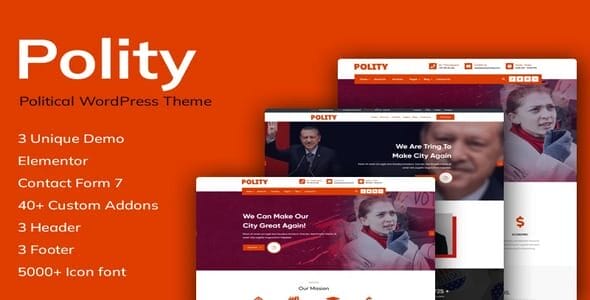 Polity Political WordPress Theme Polity - Political WordPress Theme